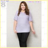 (3XL)เสื้อผ้าแฟชั่นสาวอวบแขนสั้นผ้าชีฟองเนื้อทรายสีม่วงพาสเทลแต่งมุกด้านหน้าปลายแขนแต่งระบายอัพพลีท  (3XL)เสื้อผ้าแฟชั่นสาวอวบแขนสั้นผ้าชีฟองเนื้อทรายสีม่วงพาสเทลแต่งมุกด้านหน้าปลายแขนแต่งระบายอัพพลีท