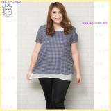 (3XL)เสื้อผ้าแฟชั้นสาวอวบแขนสั้นผ้าชีฟองสีกรมท่าปักลวดลายสีขาวบุซับในสีขาว (3XL)เสื้อผ้าแฟชั้นสาวอวบแขนสั้นผ้าชีฟองสีกรมท่าปักลวดลายสีขาวบุซับในสีขาว