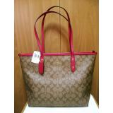 SIG CITY ZIP TOTE # IM/Khki Bright Pink SIG CITY ZIP TOTE # IM/Khki Bright Pink