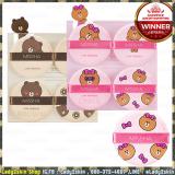 ( #Choco ) (Line Friend's Edition) Tension Pact Puff Fitting 4P ( #Choco ) (Line Friend's Edition) Tension Pact Puff Fitting 4P